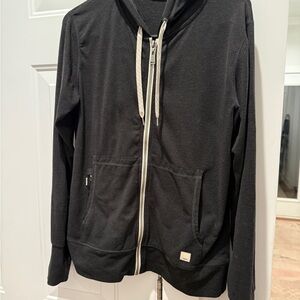 Vuori Black Zip-Up Hoodie